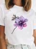 Tee Sweet Trend Flower Cute Clothes Clothing for Unisex Female Casual Top Short SleeveGraphic Tees Playeras De mujeres