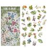 60-Piece Vintage Botanical Sticker Pack, Retro Plant Designs for Handmade Decoration & Journaling