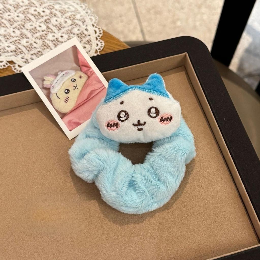 ckw Plush Hair Scrunchie Cute Usagi Hachiware chii Cartoon Hair Tie Kawaii Elastic Hair Accessory