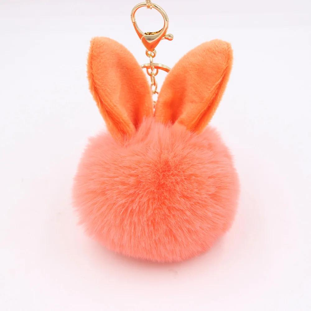 Rabbit Ear Hair Ball Keychain Pendant Plush Pendant Imitation Fur Bag Jewelry Fury Ball