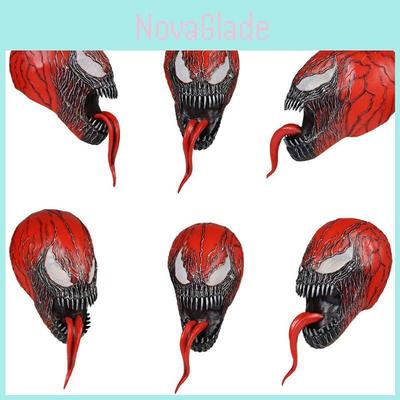 Máscara de Cosplay de Spider-man Veneno Rojo Completo Para Adultos Cómodo Casco de Látex