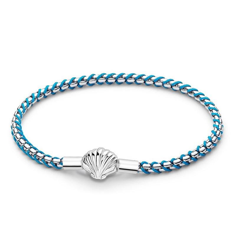 

New 925 Silver Love Heart Ocean Bracelet 16-21cm Suitable For 925 Silver Charm Keychain DIY Gift 16CM