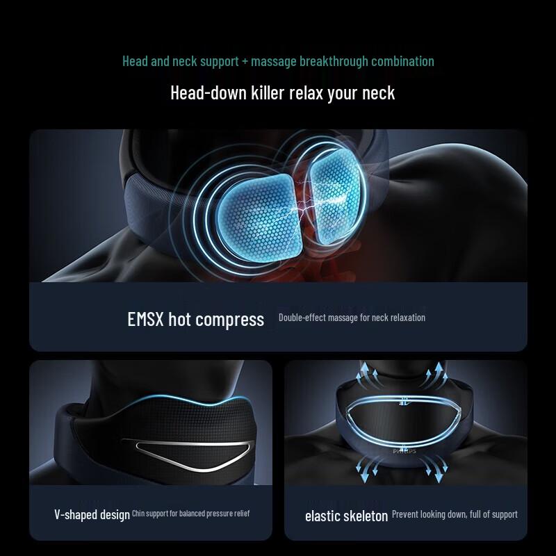 Philips PPM3306N 3-in-1 EMS Neck Massager Pillow CN plug (adapter included)