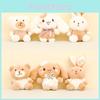 Adorable Plush Keychain Teddy Bear Beige Soft Short Plush Pp Cotton Filling 12cm