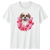 Love Unisexs TShirt Shih Tzu Dog Pet Lover Valentines Day Gift For Her