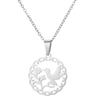 European & American Stainless Steel Necklace: Arrow, Water Drop, Moon Cat, Heart Pendant for Women - Elegant Sweater Chain