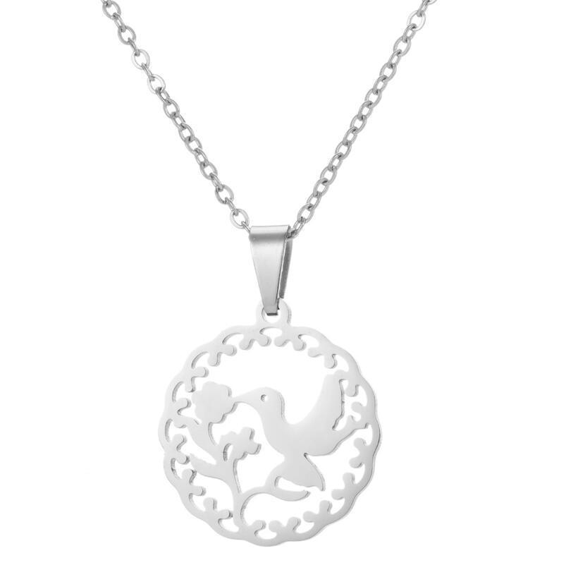 European & American Stainless Steel Necklace: Arrow, Water Drop, Moon Cat, Heart Pendant for Women - Elegant Sweater Chain