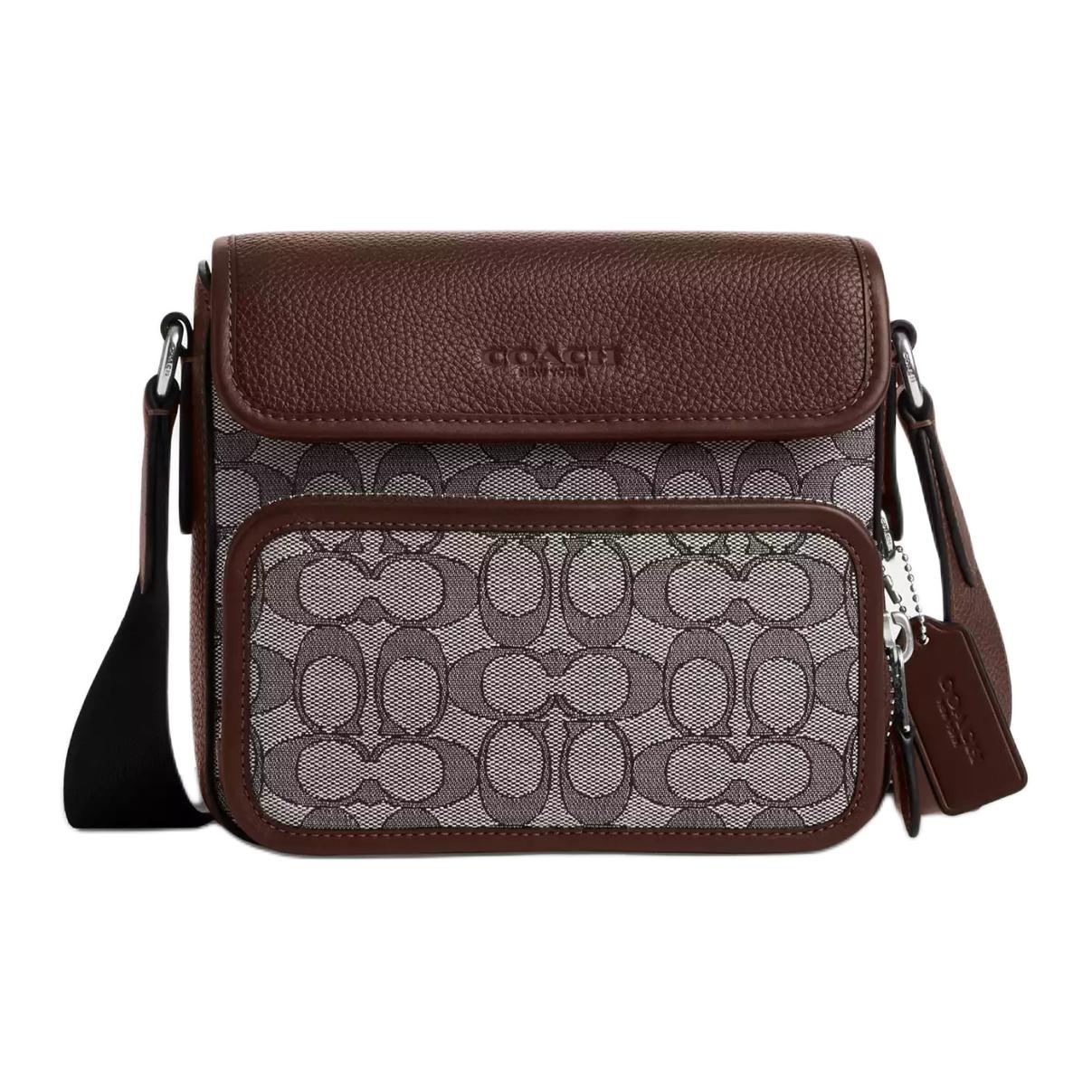 

Coach Sullivan 20 Classic Monogram Print Flap Jacquard Leather Shoulder Crossbody Bag Small Men Bags Oak Maple CT834-SVS8S Basic Set (Bag+Dust Bag)