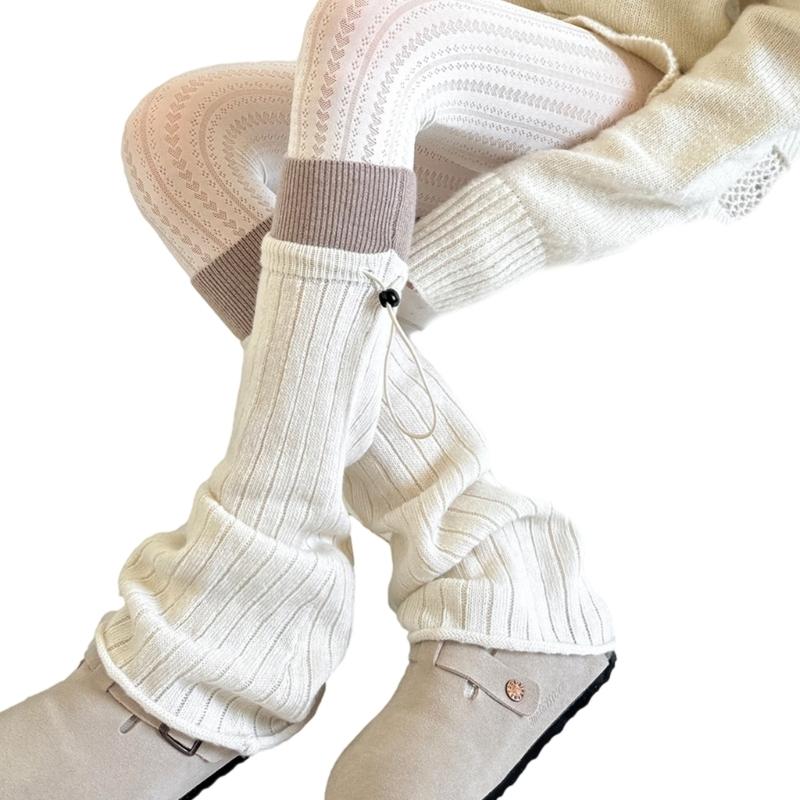 Travel Acrylic Leg Warmers Practical Construction Lightweight Cold Climate Essential Comfortable Stretchy Winter Socks