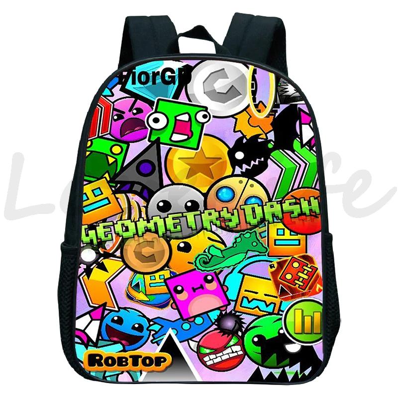 Spiele Geometry Dash Rucksäcke Wütendes Geometrie Kindergartenrucksack Kleine Schultasche Kinderrucksack Jungen Mädchen Bücherrucksack Geschenke