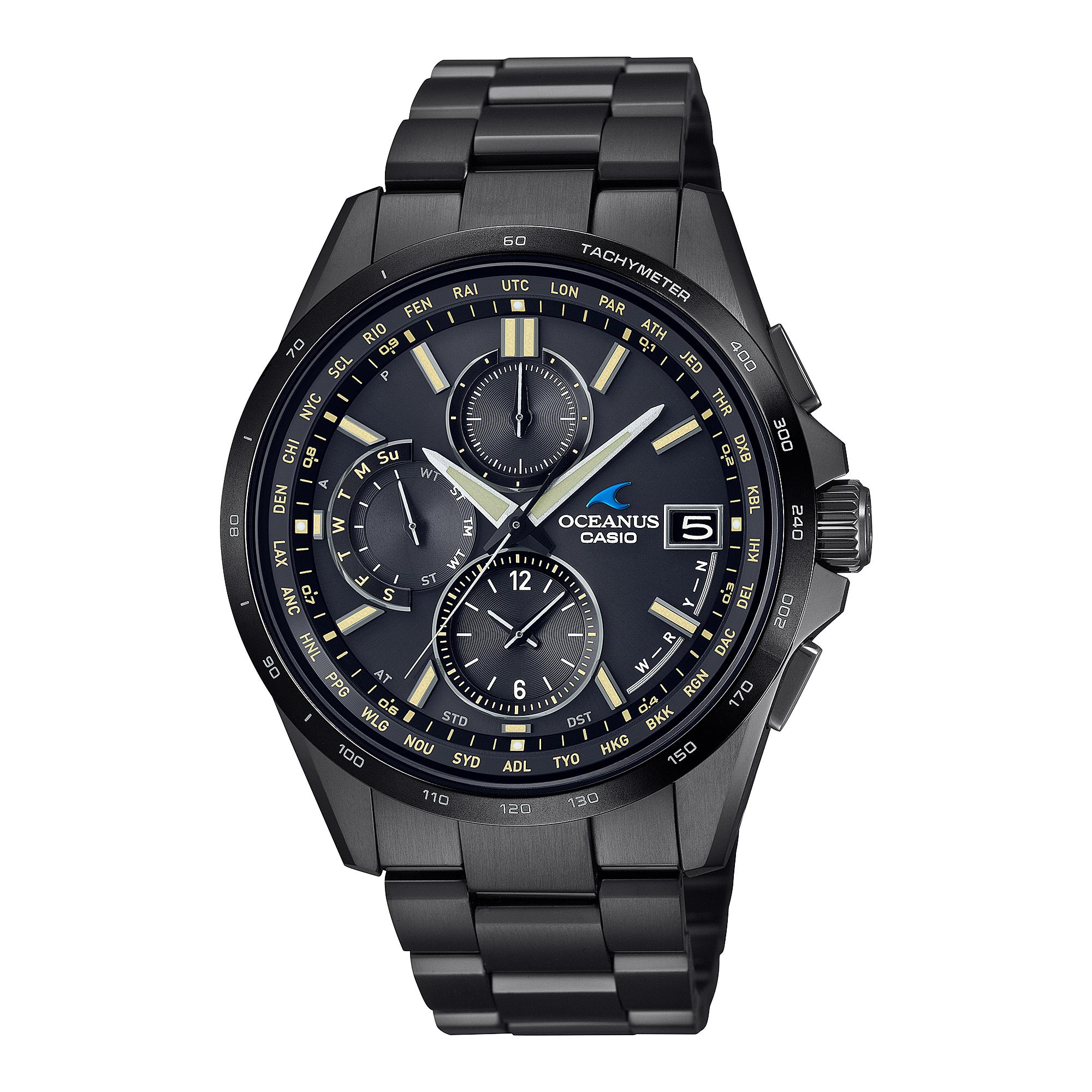 

Casio Men s 100M Water Resistant Analog Quartz Watch OCW-T2600JB-1A чёрный