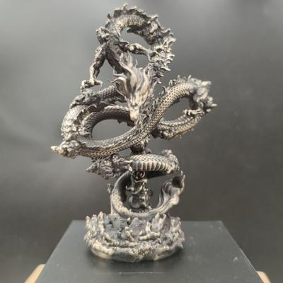RemeeHi Dragon Figurine - Floating Dragon, Rising Fortune Dragon, Copper, Lucky Zodiac Figurine, 2024 (Reiwa 6), Year of the Dragon, Feng Shui Goods,