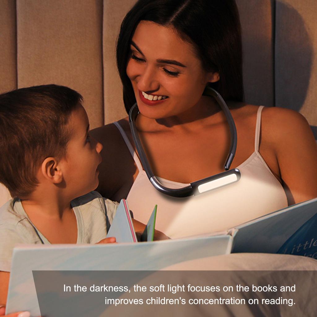 Bendable LED Neck Reading Light Adjustable Brightness Desk Lamp for Repairing Night Running Walking Camping