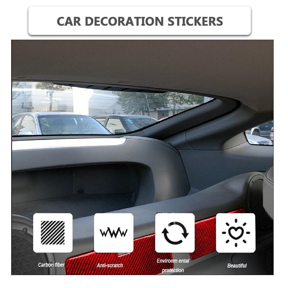 2x For Nissan 350Z 2003-2009 Red Carbon Fiber Rear Storage Box Panel Cover Trim