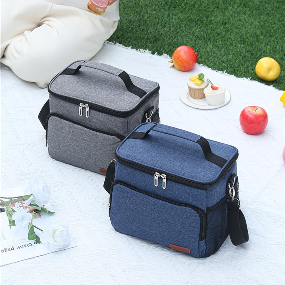 Thermal Shoulder Lunch Bag Waterproof Thick Cooler Handbag Large Insulated Food Grade Peva Family School Picnic Refrigerator Box