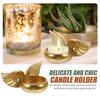 Angel Wings Candle Holder Resin Vintage Style Candle Holder Prayer Tealight Candle Holder for Home Wedding Christmas Church Decoration