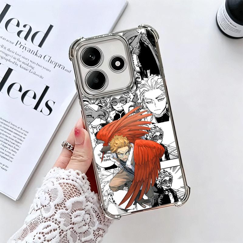 

MHA My Hero Hawks Soft Phone Case For Xiaomi Redmi Note 14 15 Pro Plus 13 12 11S 11T 5G 10 9S 9 Plating Anti-Fall Fundas Redmi Note 14 Pro 5G