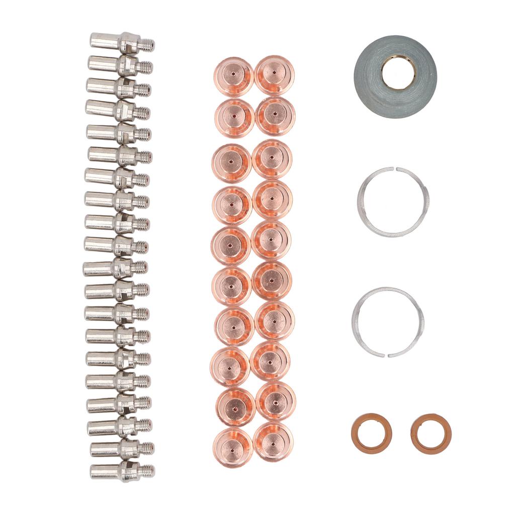 45 Pcs Set Plasma Cutting Torch Electrode Tip Kit Electrodes Tips Shield Cap Standoff Guides Swirl Rings for IPT60