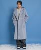 Waikei Oversized Duffle Long Coat Sky Blue