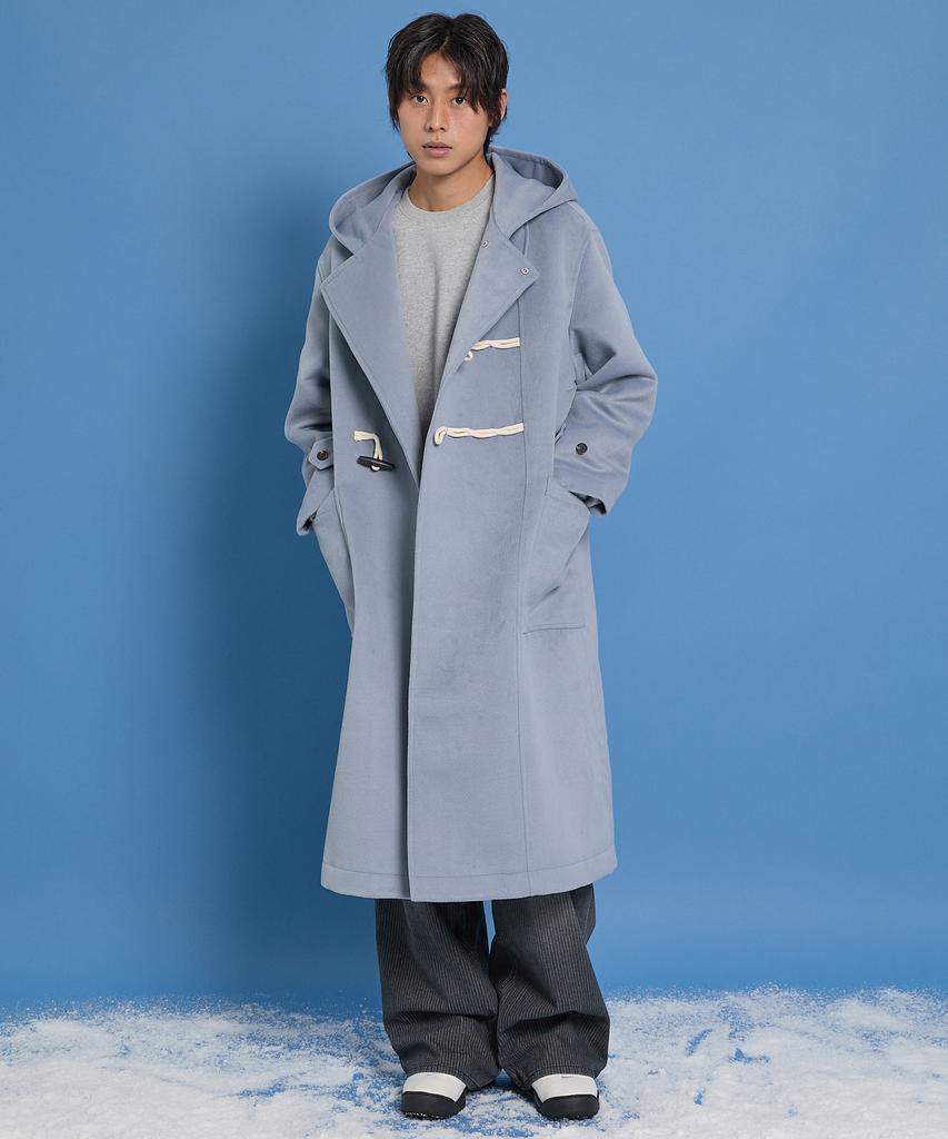 Waikei Oversized Duffle Long Coat Sky Blue
