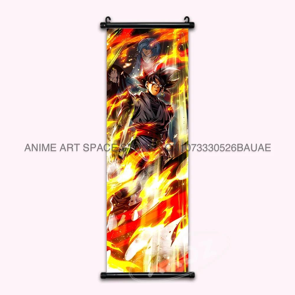 Dragon Ball Z Hanging Paintings Room Decorative Poster Hot Blooded Anime Saiyan Scrolls Picture Gotenks Vegeta Cartoon Wall Art
