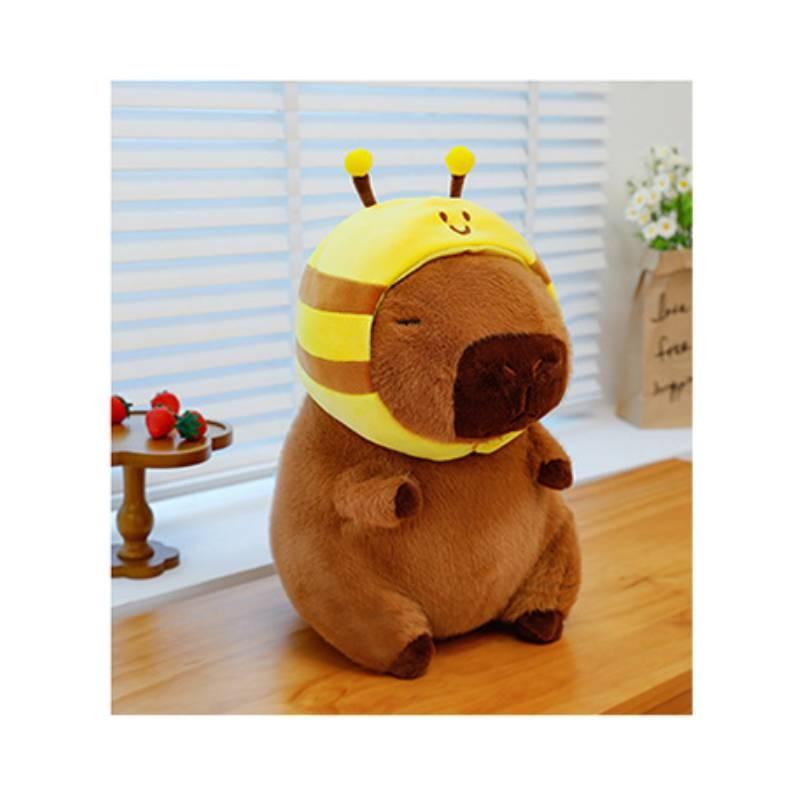 Plush Capybara Bee Toy Cartoon Stuffed Doll Living Room Decoration Gift Kids