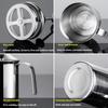 Japanese Stainless Steel Manual Milk Frother Coffee Cup Milk Foam Beater Pot Home Use Coffee Making Tools Set for Cappuccino