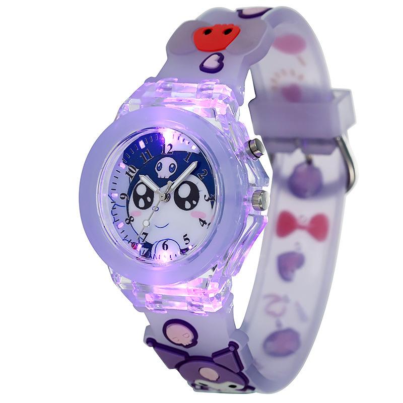 Silicone Cartoon Watch Student Party Girl Quartz Children'S Watch Luminous Luminous Decoration Supply