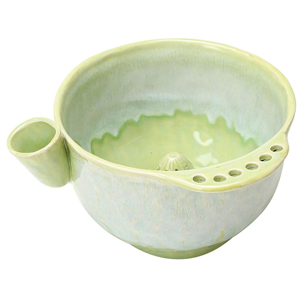 Fruit Drainer Basket Ceramic Berry Washer Bowl Self Spinnings Swirls Colander with Drain Holes Kitchen Vegetable Washer Spinner