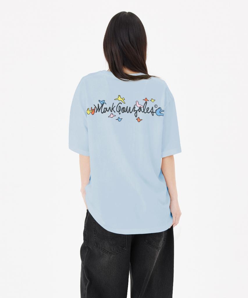 MARK GONZALES Mini Flying Angel Short Sleeve T-Shirt - Sky Blue