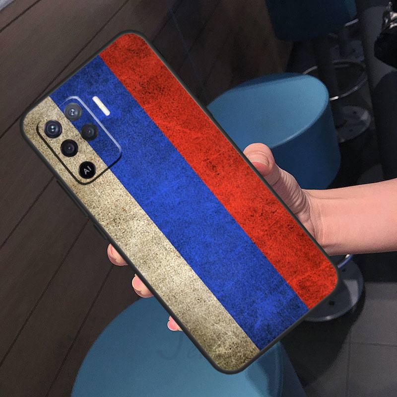 Russian Flag Case For Oppo A16 A17 A18 A96 A76 A60 A80 A40 A38 A58 A78 A98 A94 A74 A54 A15 A57 A77 A5 Pro