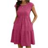Women Short Sleeve Dress With Pockets Lightweight Casual Dresses