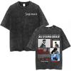 Alvaro Diaz Sayonara Album Vintage Washed T Shirts Mens Clothing Hip Hop Oversized Short Sleeve Tshirt Casual Cotton Tshirts