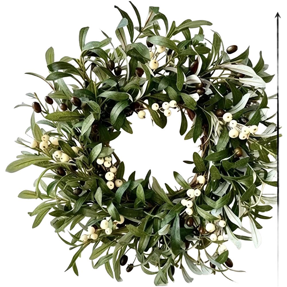 

Spring Door Decor Large Olive Wreath Spring Decor Lightweight Plastic Wreath DIY Craft Friendly Seasonal Spring Summer China Mainland