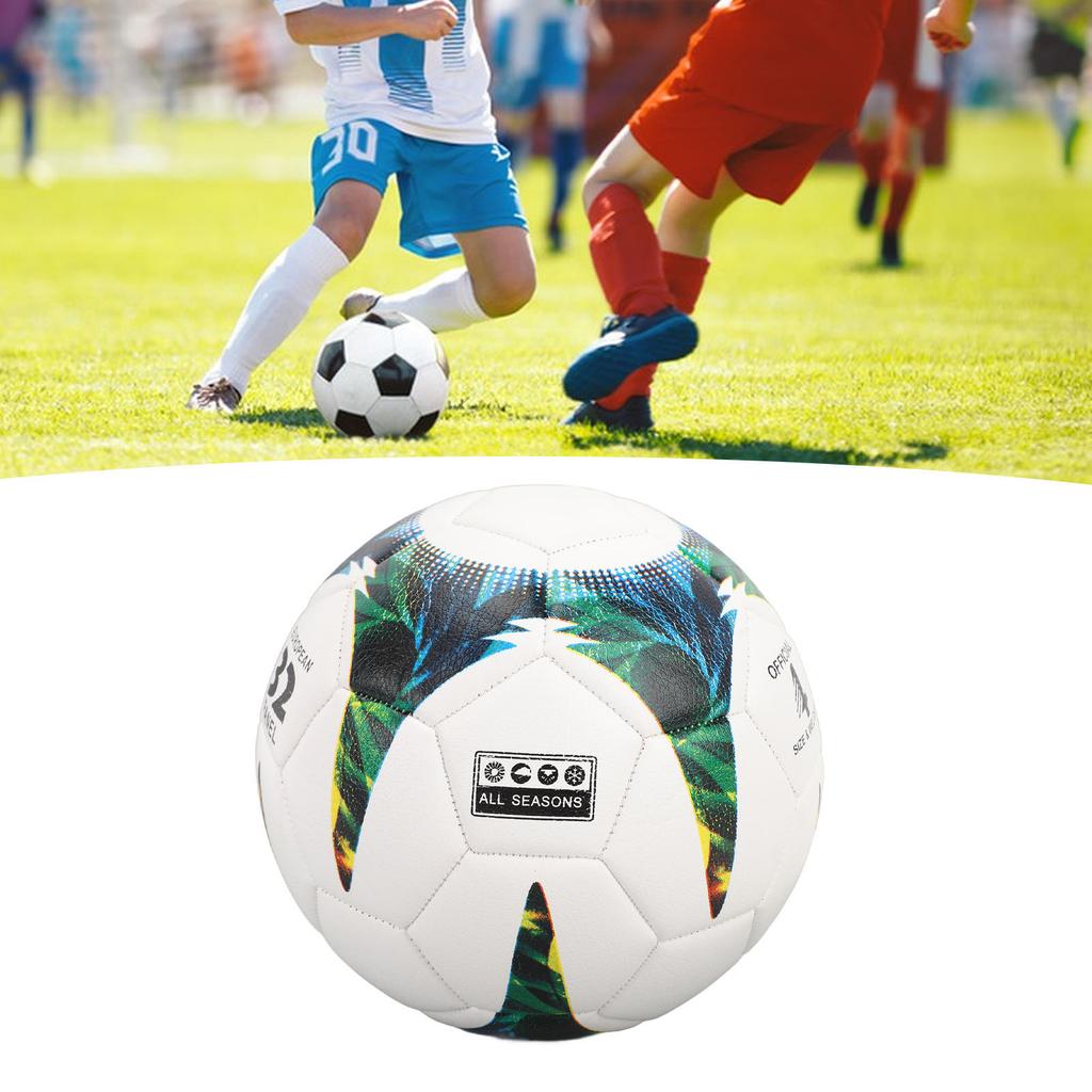 Size 4 Soccer Ball Professional Waterproof Explosion Proof Official Match Football with Gas Pin and Net Bag for Adults and Junior Kids