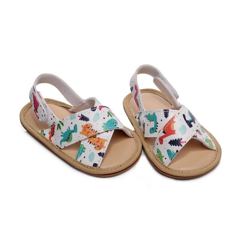 Nyári baba lány fiú keresztszíjas szandál tipegő gumi PU bőr talp Anit-slip Walkers cipő Unisex 0-24 hónap