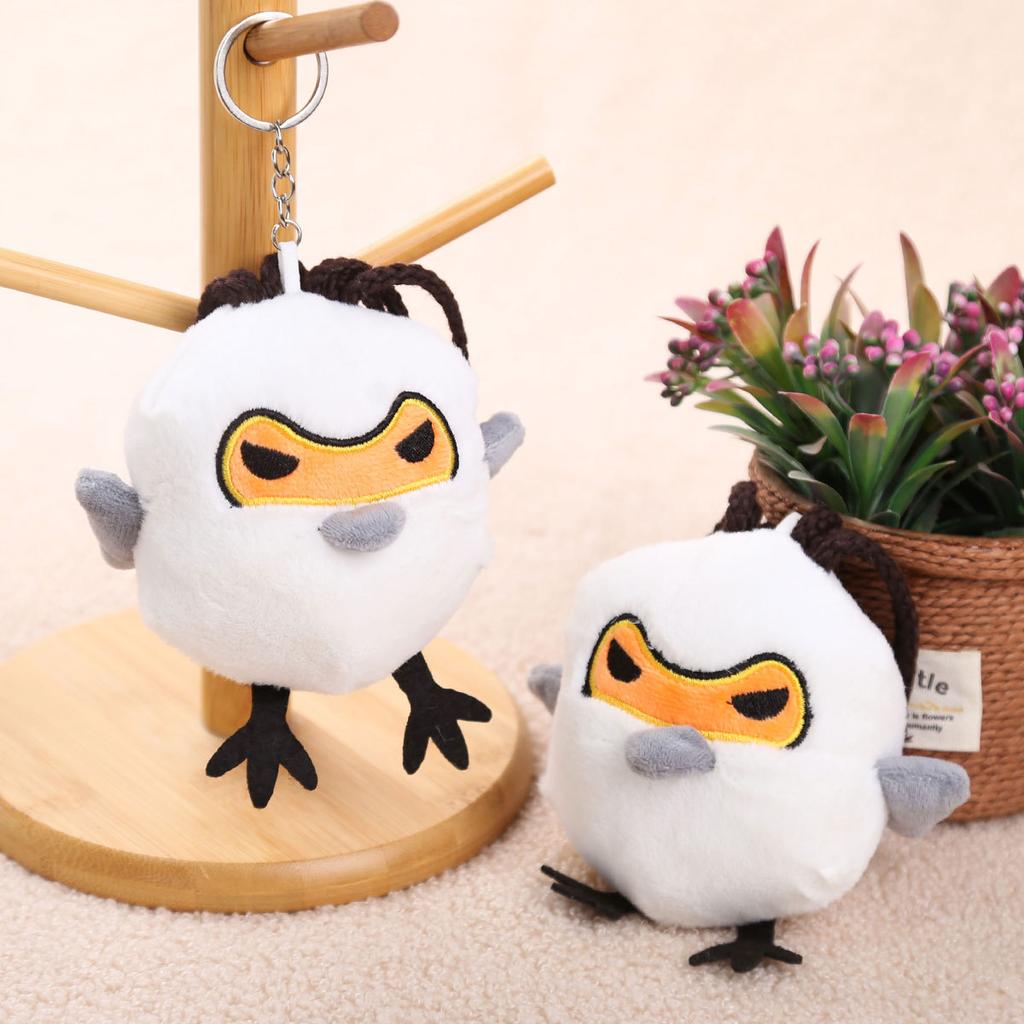 Evil Bird Pendant, Small Doll Keychain, Bag, Plush Toy, Birthday Gift, Girl's Rag Doll Doll.