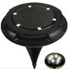 12LED Solar Underground Light Circular Outdoor Garden Solar Underground Light Deck Light Buried Solar Light Garden Decoration