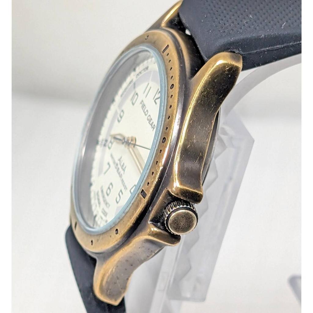 SEIKO ALBA FEED GEAR Battery and Strap Working Men's Watch, Replaced, Condition, U-01
