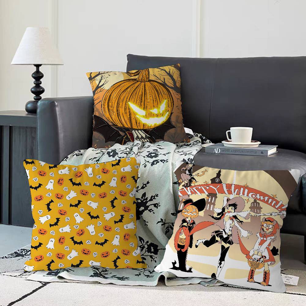 Art Halloween Pillow Case Removable Washable Cushion Cover – All-Season Soft Linen