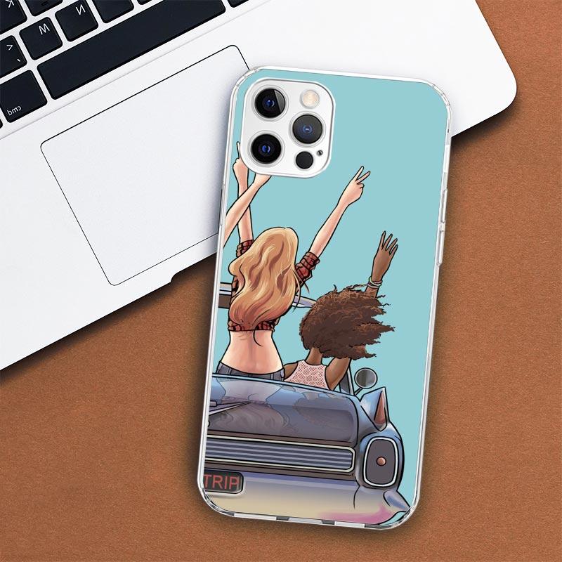 Girls Bff Best Friends Forever Phone Case For iPhone 11 12 13 Mini 14 15 Plus 17 Air 16 Pro Max 16E 7 8 SE 2020 Customized Print