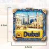 Dubai Refrigerator Stickers Burj Al Arab Travel Souvenirs Burj Khalifa Tower Jumeirah Mosque Fridge Magnets Gifts Home Decor