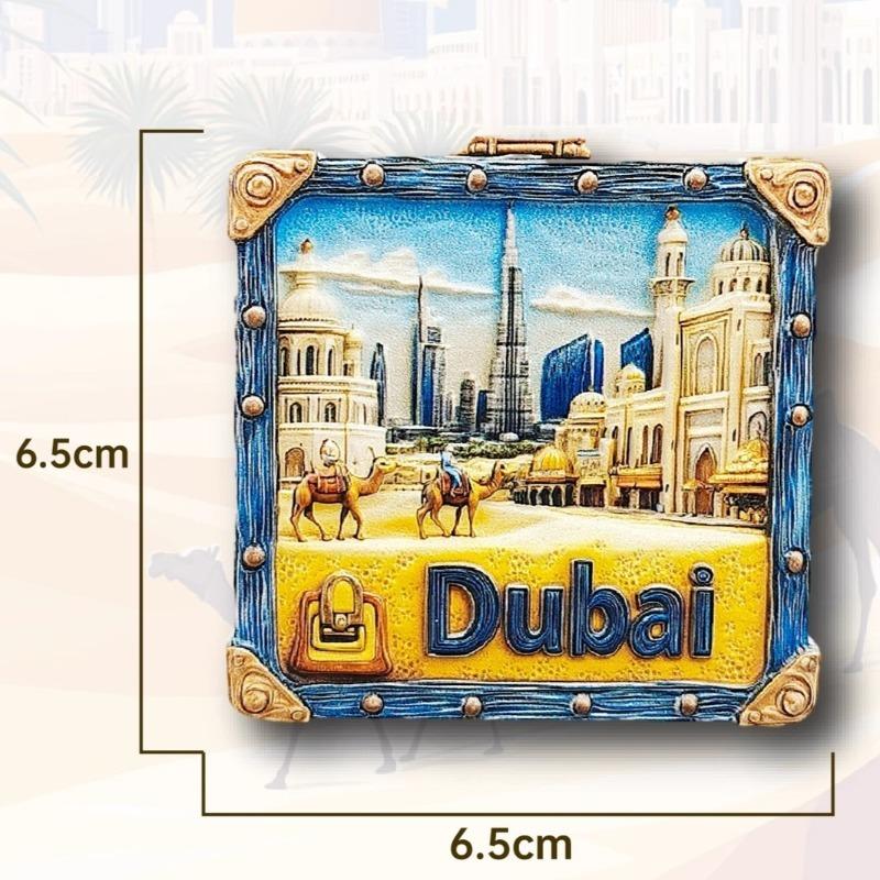 Dubai Refrigerator Stickers Burj Al Arab Travel Souvenirs Burj Khalifa Tower Jumeirah Mosque Fridge Magnets Gifts Home Decor