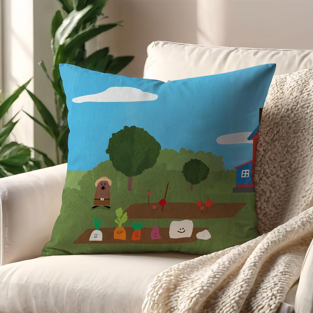 Cartoon D-Dinotaengs Cute kawaii cushion cover Pillow Cover Home Sofa living Decoration Room  Office Car Nordic Simplicity