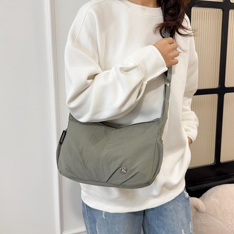 Womens Large Soft Waterresistant Crossbody Bag With Inner Zipper Pocket For Casual Outings