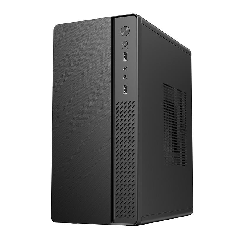 Compact Cross-Border M-ATX Brushed Computer Case for Home & Office