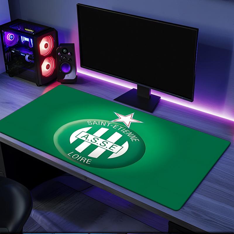 Saint-etienne Football Club Mauspads, Gummiunterseite, Mauspads für Gamer und Bürogebrauch, Gaming-Schreibtisch , Leicht zu reinigende Matte Weihnachts-Fan-Geschenke