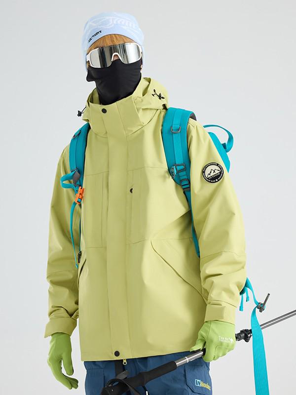 Men's Hooded Detachable Ski & Mountaineering Jacket for Outdoor Adventures