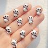 30 Stück Bunte Harz Kawaii Mini Bemalte Cartoon Rote Panda Nagelkunst Flache Rückseite Stein Figuren Scrapbook DIY Schmuck Dekor Handwerk