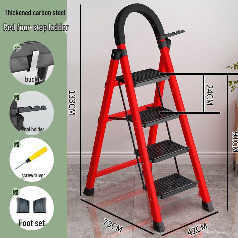 Portable Multi-Functional A-Frame Folding Ladder for Home and Engineering Use
